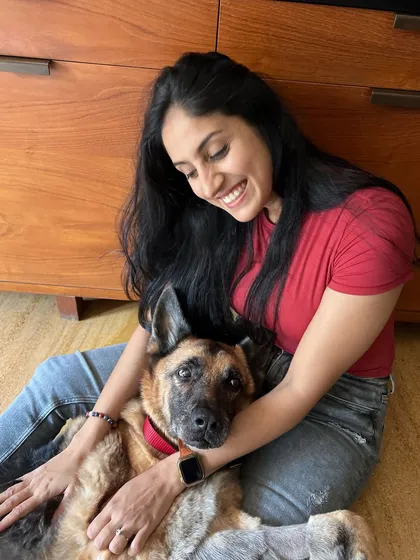 After 12 years, my students start to get older. This is me with Jedi, a gorgeous German Shepherd I trained as a puppy. His family asked me to visit him a few days before he passed, and I'm so grateful for these lifelong bonds.