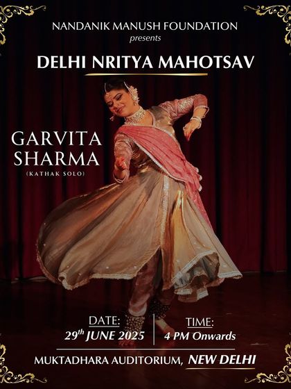 I was humbled to present a solo performance at the Delhi Nritya Mahotsav. Performing in my home city of Delhi always feels special, and I am grateful for the warmth and love I receive from the audience here.