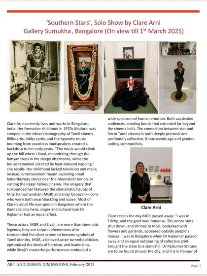 A feature on 'Southern Stars' in Art and Design Dimensions magazine.