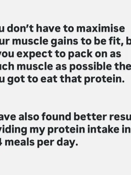 You don't have to maximize your muscle gains to be fit. But if you expect to pack on as much muscle as possible, you have to eat enough protein. I've also found that dividing protein intake into 3-4 meals per day yields better results.
