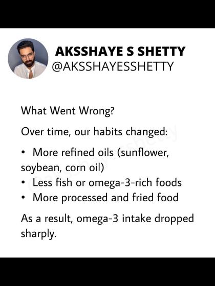 Our modern diets are often too high in Omega-6 and too low in Omega-3, leading to inflammation. I explain the ideal ratio and how to rebalance it by focusing on foods like fish and ghee from grass-fed cows.