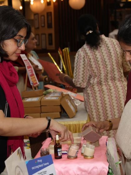 Helping a customer choose the right products for her. I'm always happy to explain the ingredients and benefits of each item.