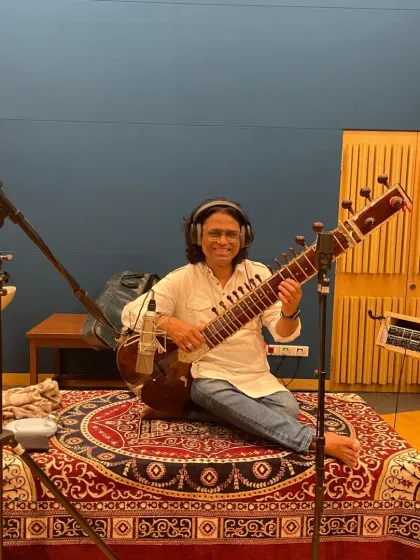 In the studio, focused on getting the perfect take. This is a behind-the-scenes look at a recording session at Yash Raj Studios.