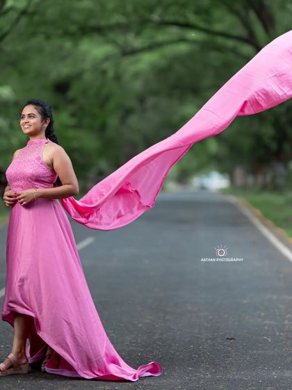 Inisha Rental Dress - Maternity Photoshoot Gown Rental Dramatic Trail & Wing Gowns photo 4