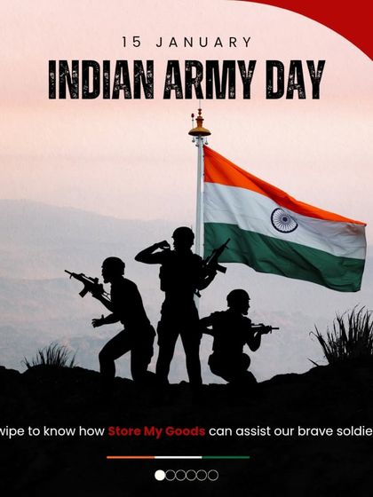 On Indian Army Day, I salute our brave soldiers. I'm proud to offer specialized services to assist them with their unique storage and relocation needs.
