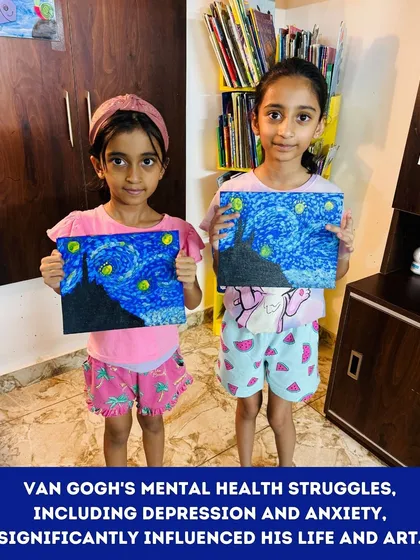 We also touch upon sensitive topics in an age-appropriate way, like Van Gogh's personal struggles. It helps children understand that art can be a powerful way to express all kinds of emotions.