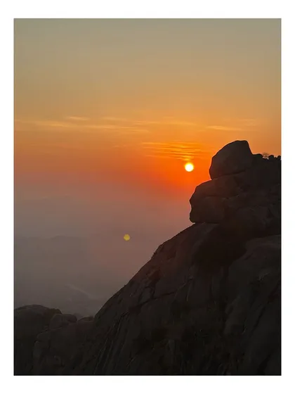 There is nothing quite like watching the sun rise from a mountaintop. This was taken at Huthridurga, where we start early to catch these magical moments before the world wakes up.