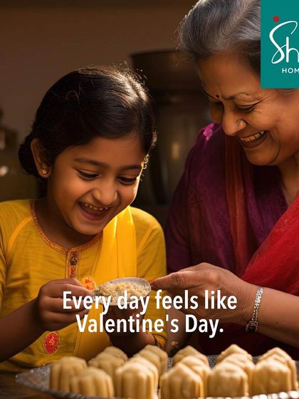 With food made with love, every day can feel like Valentine's Day. This heartwarming image of a grandmother and granddaughter sharing a sweet moment captures the love and tradition that is passed down through generations and served in every Shero meal.