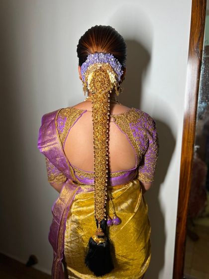 Bhavya Achar - Bridal & Occasion Styling Traditional South Indian Bridal Braids photo 36