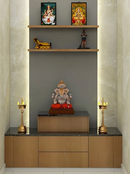 Designing with a Touch of Sweetness - Modular Home Interiors Modern Mandirs & Pooja Units photo 16