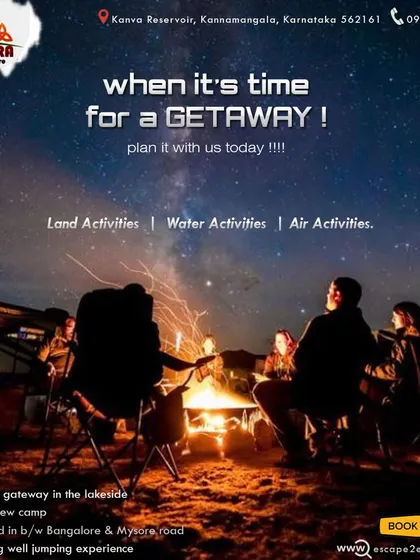 The adventure doesn't end when the sun goes down. Gather around the bonfire with friends for a perfect end to an action-packed day, right by the lakeside.
