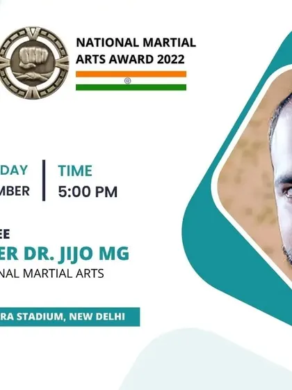Master Dr. Jijo MG was another esteemed awardee, recognized for his dedication to traditional martial arts.
