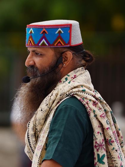 A profile view while teaching. On Prabodhini Ekadashi, the day Lord Vishnu awakens, we too can awaken to our higher potential through dedicated spiritual practice.