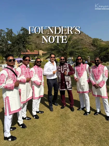 A founder's note. Achint Nag with one of our valued vendor partners, highlighting the importance of collaboration and teamwork in creating magical weddings.