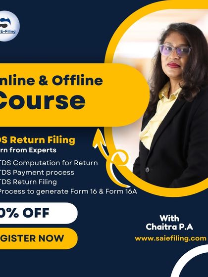 Learn TDS return filing from our expert, Chaitra P.A. This course covers the entire workflow, including TDS computation, the payment process, return filing, and the procedure to generate Form 16 and Form 16A.