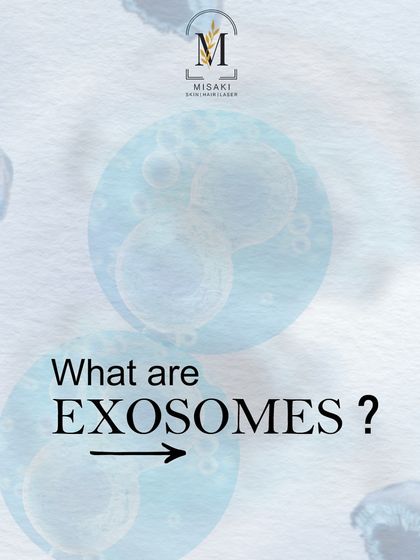 A simple graphic asking "What are Exosomes?" to introduce this powerful tool in skin rejuvenation and anti-aging treatments.