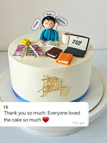 The friend group that ordered the personalized cake loved it, and it's a joy for me to be part of their annual tradition.