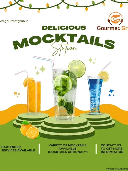 Add a splash of color and flavor with my delicious mocktail station. I offer a wide variety of refreshing drinks, and my bartender services are available to create custom cocktails as well.