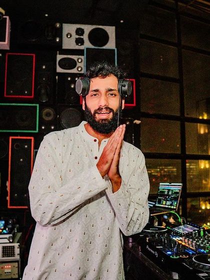 Dressed in traditional wear for a Diwali gig. It's about respecting the occasion while still bringing the party.