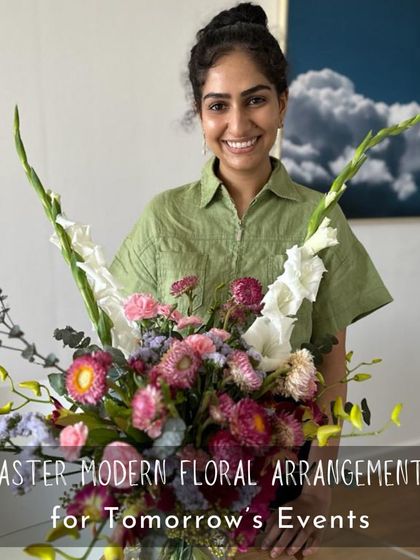 Master modern floral arrangements for tomorrow's events. This student's work is contemporary, stylish, and market-ready, a direct result of our forward-thinking curriculum.