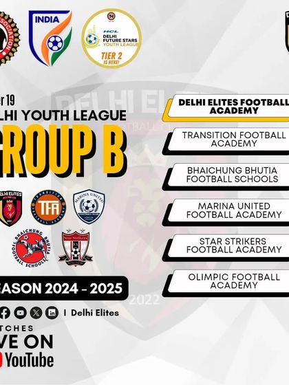 The U-19 group draw for the Delhi Youth League. The challenge is set.