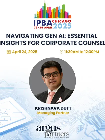 I look forward to moderating a panel on "Navigating Gen AI" for corporate counsel at the Inter-Pacific Bar Association's conference in Chicago. This discussion will focus on the evolving landscape of AI and its direct impact on corporate legal strategy, a core area of my advisory practice.
