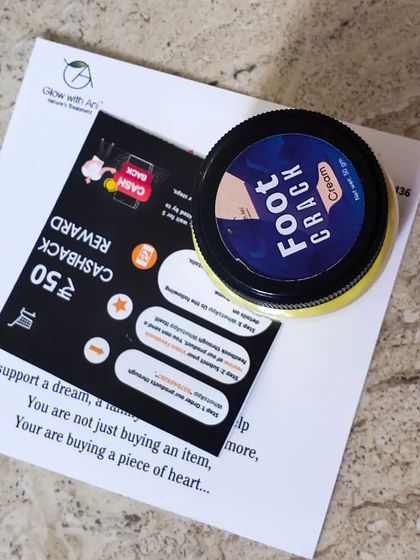 Here is my Foot Crack Cream ready to be packed. You are not just buying an item, you are buying a piece of heart.