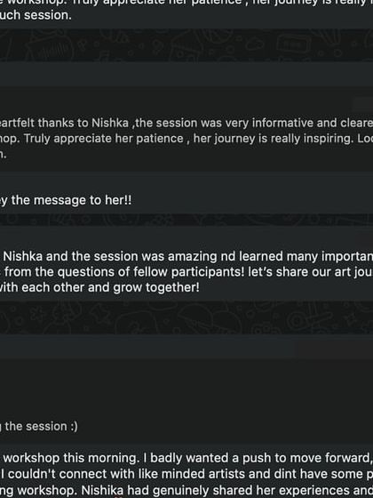 Nishka Mehta - Artpreneur Coaching & Mentorship The Art of Teaching: Mentorship & Workshops photo 4