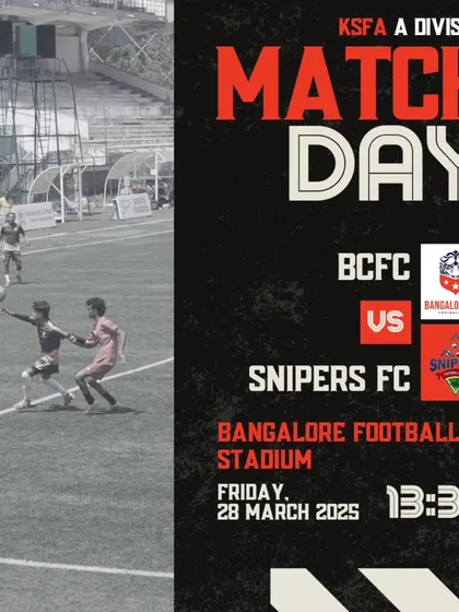 Announcing our KSFA A Division match against Snipers FC.