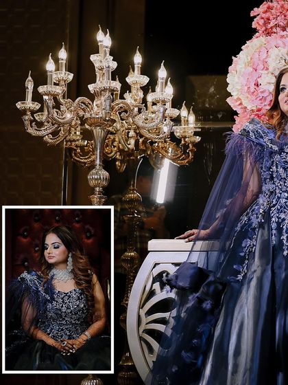 Another elegant portrait collage from Priyanka's engagement.