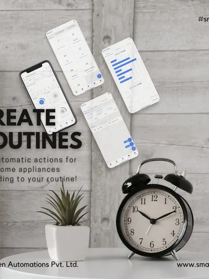 Our app allows you to create routines that match your daily life. Set automatic actions for your home appliances, like turning on the coffee maker in the morning or switching off all lights at night.