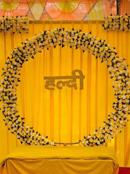 Shanaya Decorations - All-Inclusive Ceremony Packages (Haldi & Mehendi) Signature Ring Backdrops photo 22
