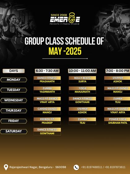 Emerge Fitness - Group Fitness Classes Your Weekly Fitness Plan: Class Schedules photo 6