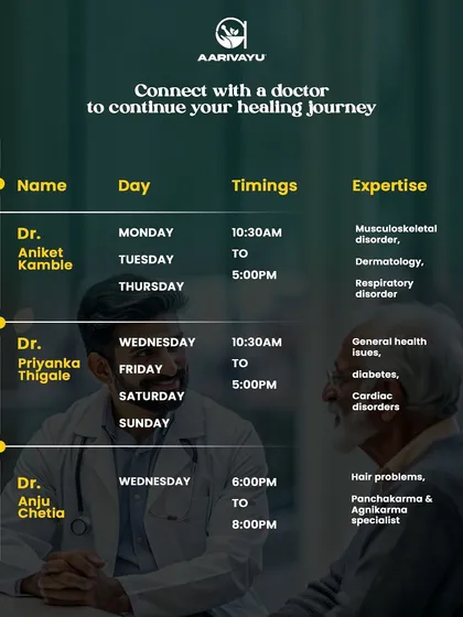 Our Andheri clinic is staffed by a diverse team of specialists. Dr. Aniket Kamble focuses on musculoskeletal and respiratory disorders, ensuring comprehensive care.