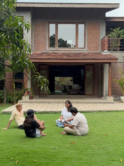 Escaping the city for a team offsite to visit The Mango House and The Shell in Alibag. It's important for us to experience our own architecture together and reconnect with the principles that guide our practice.
