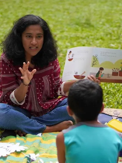 A series from our 'Farm to Plate' theme, where we explored where our food comes from. The children's reactions to the story of 'Harvest Day' are priceless.