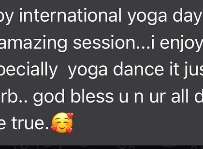 "It was amazing session...i enjoyed it lot." My goal is always to create a superb experience, and I'm so happy when my students feel that way.