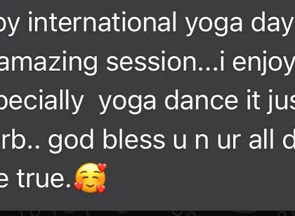 "It was amazing session...i enjoyed it lot." My goal is always to create a superb experience, and I'm so happy when my students feel that way.