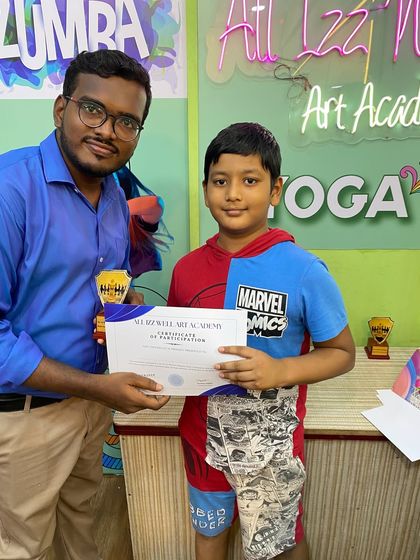 Recognizing the hard work of Shlok, a participant in our All Izz Well Art Academy Rapid Chess Tournament.