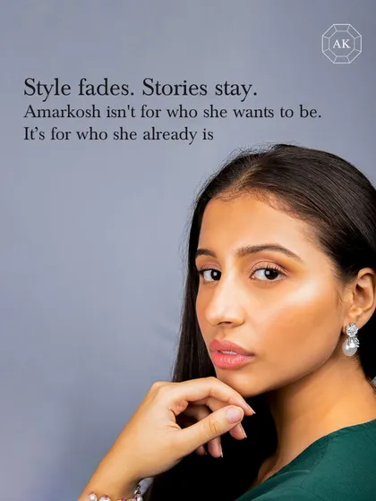 Style fades, but stories stay. We don't design for who a woman wants to be; we design for who she already is.