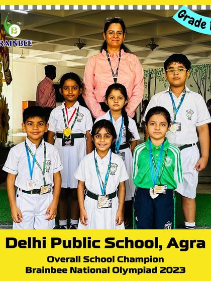 The talented students of Grade 1A from DPS Agra, our 2023 Overall School Champion.