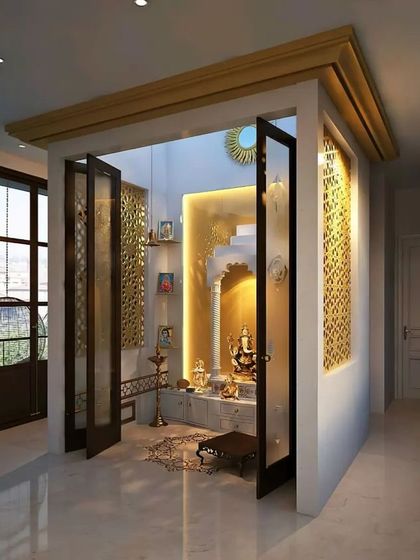Dreaming in Colors & Textures - Modular Interiors & Room Renovation Sacred Spaces: Pooja Rooms photo 3