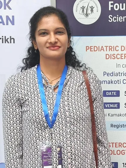 At a pediatric dermatology conference at the NIMHANS convention centre in Bangalore. I am passionate about specializing in skin care for children.