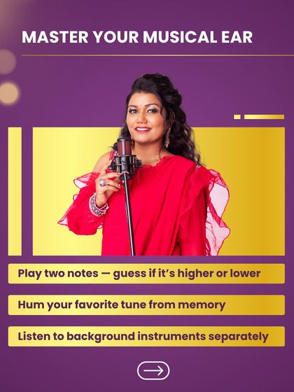 This is the first part of a series on mastering your musical ear. Ear training is crucial for improving pitch accuracy and performance. This graphic gives simple exercises to get started.