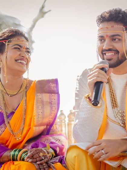 Laughter and joy during the wedding ceremony. My makeup ensures the bride looks flawless even in these unposed, happy moments.