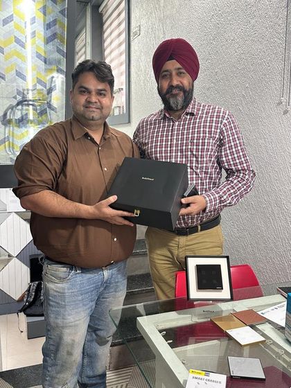 Collaborating with architects who make spaces both beautiful and intelligent. We were excited to gift our WiFi Keypads to Architect Harbinder Pal Singh in Jammu.