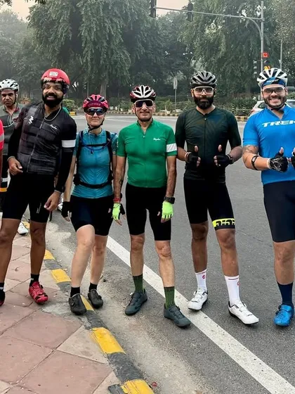 A group of friends within the club, always ready with a thumbs-up.