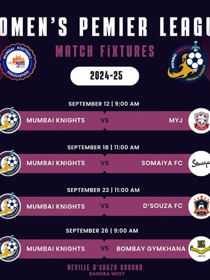 The match fixtures for September in the Women's Premier League. Get your calendars ready.