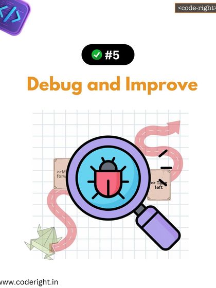 Step 5: Debug and improve. If the creature doesn't follow the path correctly, it's time to debug! This teaches kids to analyze their code, find errors, and fix them, a crucial part of programming.