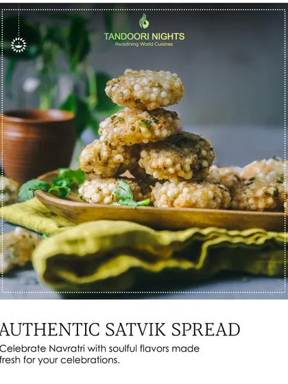Celebrate Navratri with our authentic Satvik spread. These soulful Sabudana Vadas are made fresh for your celebrations, honoring tradition and dietary observance.